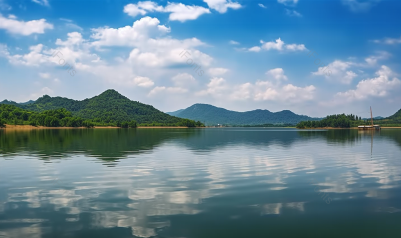 蓝天白云远处山丘生态环境山水风光自然风景背景,高清,摄影图,摄影图片,图片大全,摄影图免费下载